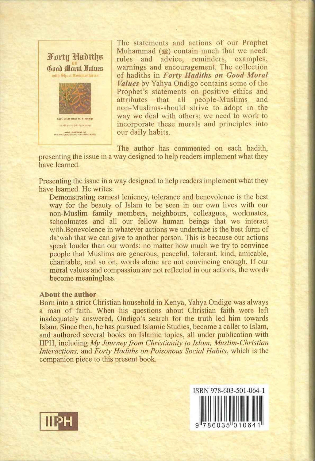 FORTY HADITHS ON GOOD MORAL VALUES