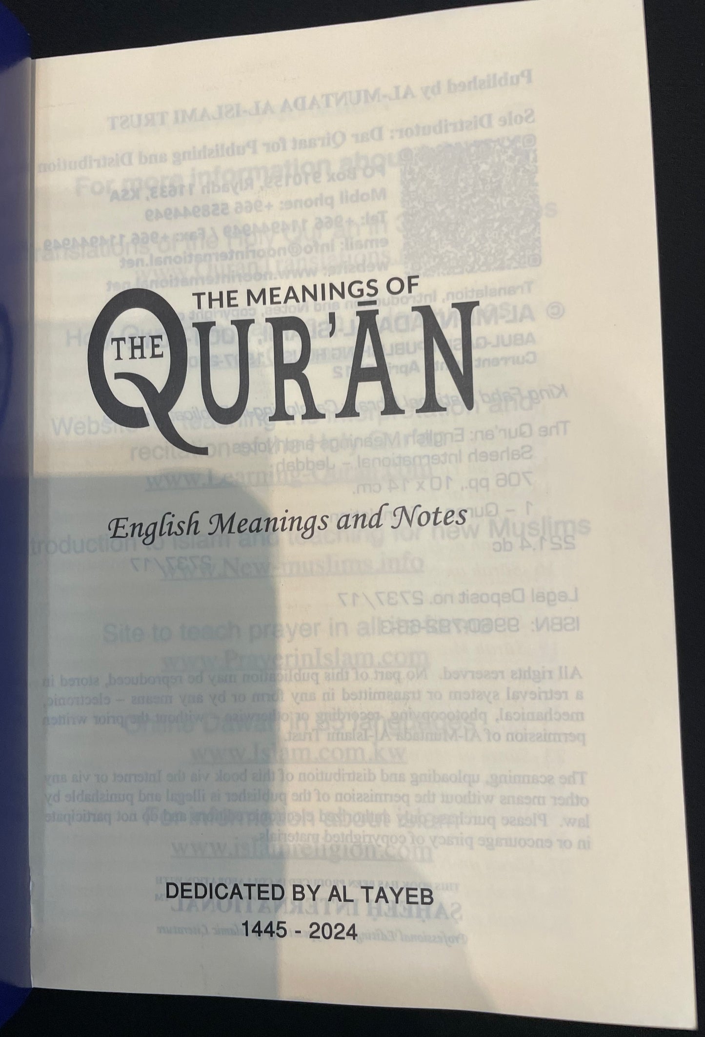 THE MEANING OF THE QURAN( FREE)
