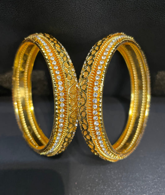 24K GOLD PLATED BANGLES| SIZE 2.6