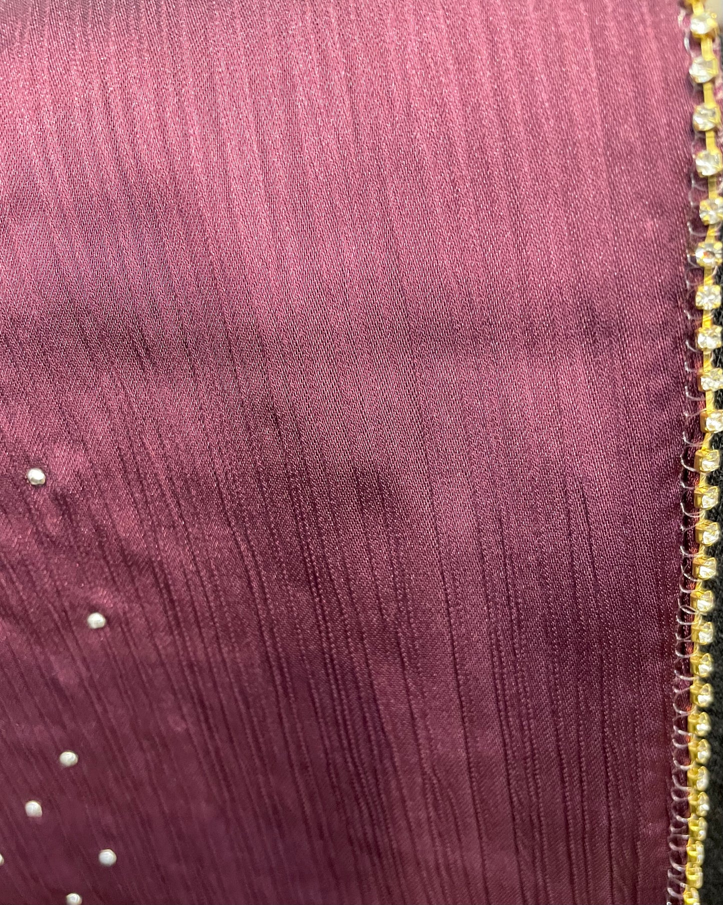 SATIN HIJAB IN RHINESTONES| 75X200CM (approx)