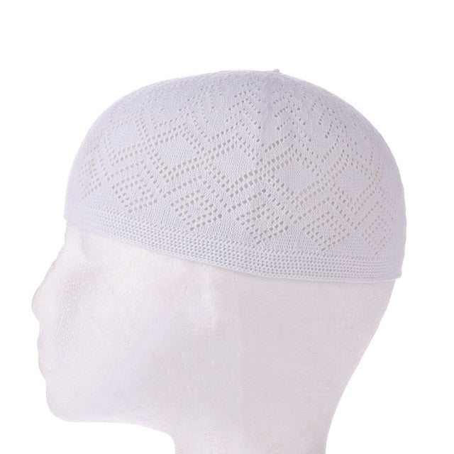 Skull Cap High Quality Knitting Islamic Kufi Topi Muslim Prayer Hat Turkish Made Namaz Egyptian Mens Head Wear - Marhaban Islamic Store