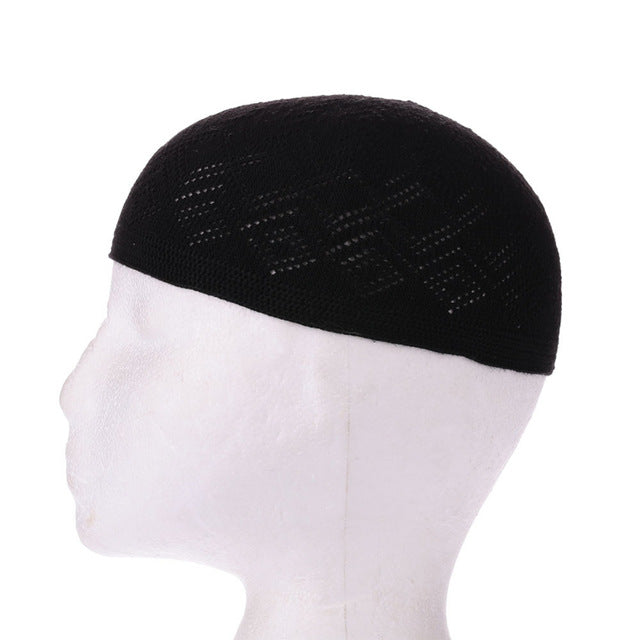 Skull Cap High Quality Knitting Islamic Kufi Topi Muslim Prayer Hat Turkish Made Namaz Egyptian Mens Head Wear - Marhaban Islamic Store