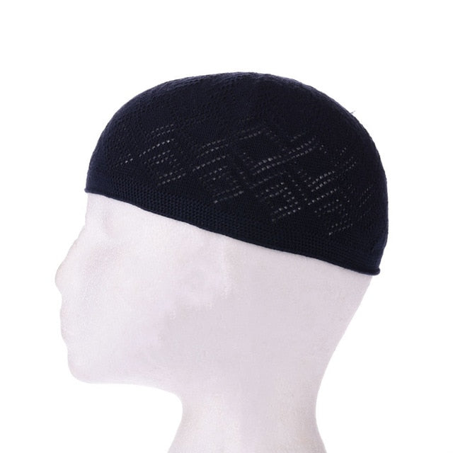 Skull Cap High Quality Knitting Islamic Kufi Topi Muslim Prayer Hat Turkish Made Namaz Egyptian Mens Head Wear - Marhaban Islamic Store